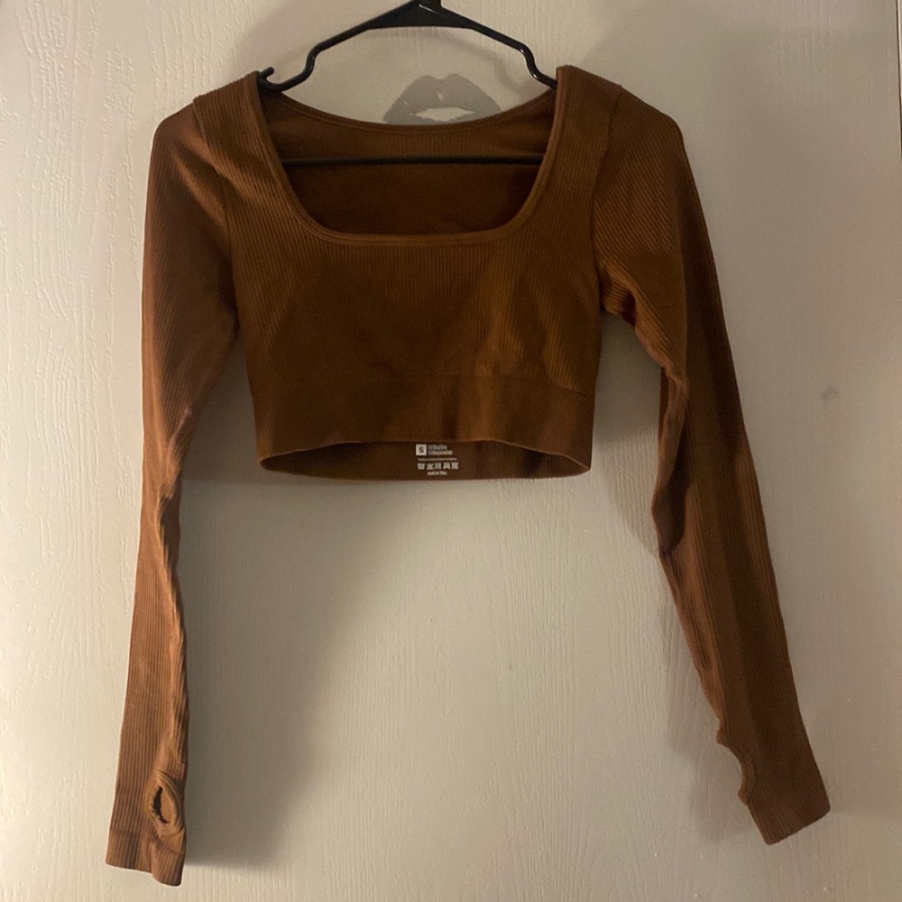 cute brown corduroy active shirt